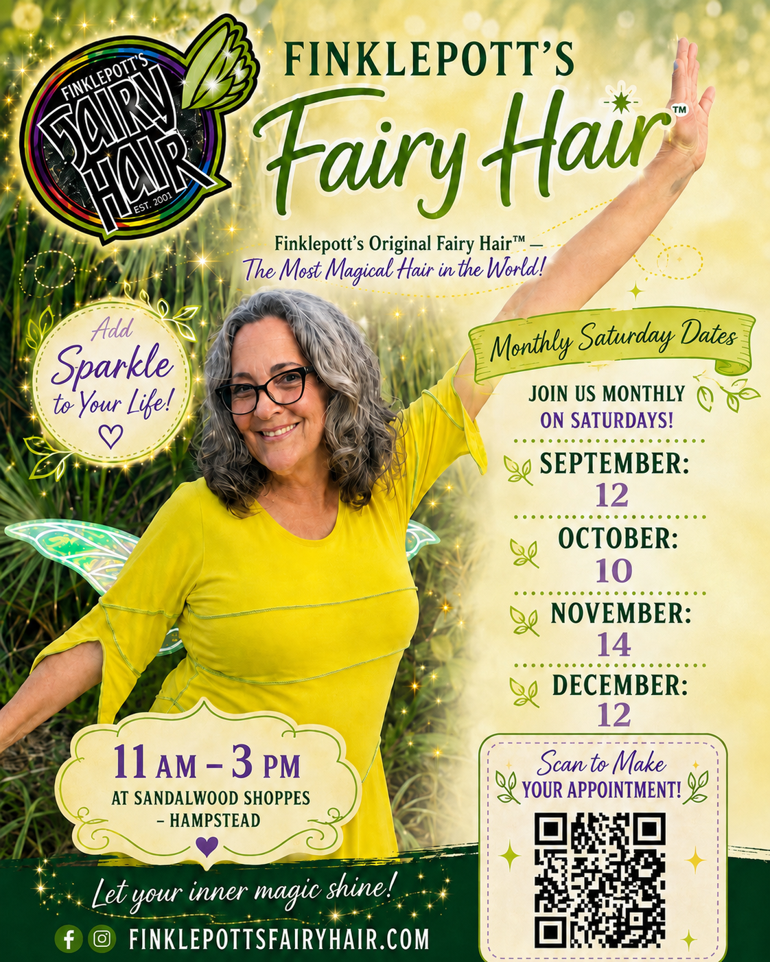 Finklepott’s Fairy Hair schedule flyer